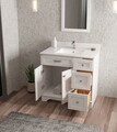 Set mobilier de baie (2 piese), Jussara, Yellowstone 36, Alb