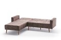 Coltar extensibil pe stanga Dublin, Balcab Home, 230x75x90 cm, lemn, maro