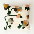 Perna, Dahlia Punch Pillow With İnsert, 43x43 cm, Material: 20% in, 80% poliester, Muștar / Gri închis / Pudră / Roz / Verde / Verde de mare