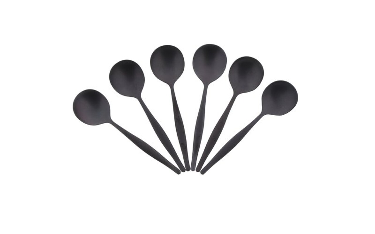 Set 6 Lingurite Pentru Ceai Violon Vintage Black, Jean Dubost, Inox