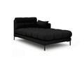 Sezlong living dreapta 1 loc, Mamaia, Micadoni Home, BL, 185x102x75 cm, tesatura tip twill, negru