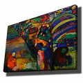 Tablou decorativ, 70100KANDINSKY035, Canvas , Lemn, Multicolor