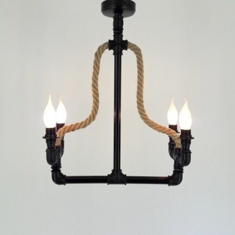 Candelabru All Design, metal, 40x20x50 cm, Black