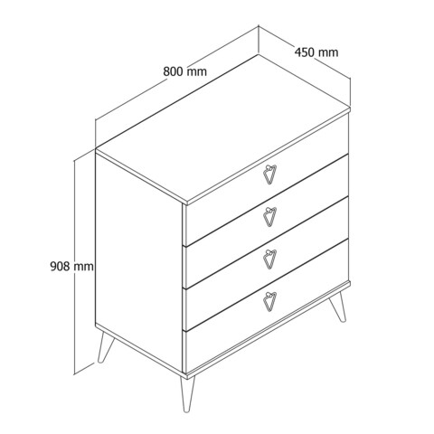 Dulap, Mezza, Versa-Ce 3610, 80x90.8x45 cm, Nuc