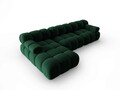 Coltar modular stanga 4 locuri, Bellis, Micadoni Home, BL, 285x157x63 cm, catifea, verde bottle