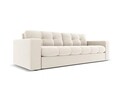 Canapea 3 locuri, Justin, Micadoni Home, BL, 202x90x72 cm, catifea, bej deschis