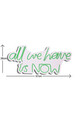 Decoratiune luminoasa LED, All We Have is Now, Benzi flexibile de neon, DC 12 V, Verde