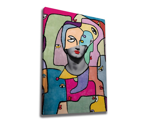 Tablou decorativ, WY212 (50 x 70), 50% bumbac / 50% poliester, Canvas imprimat, Multicolor