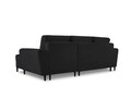 Coltar extensibil dreapta 4 locuri, Moghan, Micadoni Home, BL, 241x145x88 cm, poliester Boucle, negru