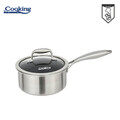 Cratita cu capac 2 L, Titanium3, Cooking by Heinner, 18x9 cm, inox/sticla, argintiu