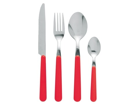 Set tacamuri 24 piese, Jolly, Excelsa, inox, rosu