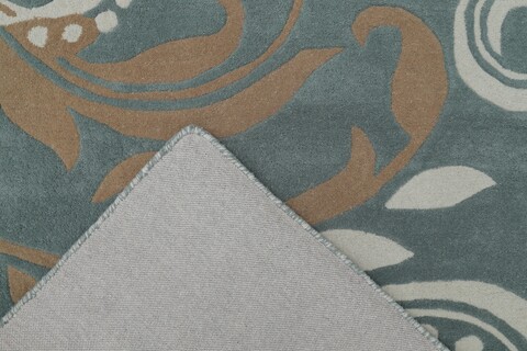 Covor Waves Bedora, 80x150 cm, 100% lana, multicolor, finisat manual