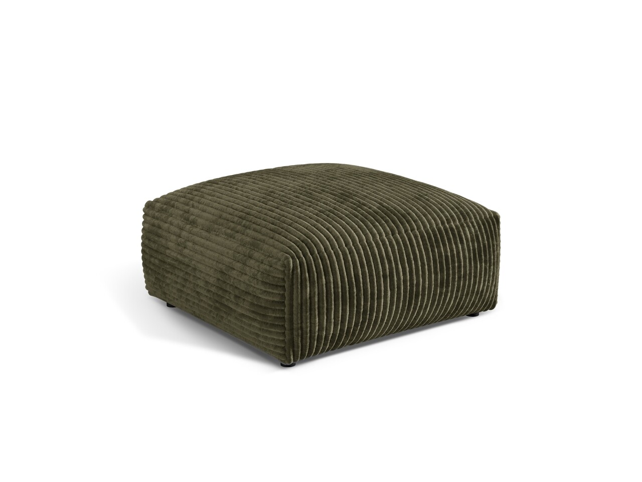 Taburet modular, Martina-212, Micadoni Home, 106x106x44 cm, velur, verde muschi - 2 | YEO