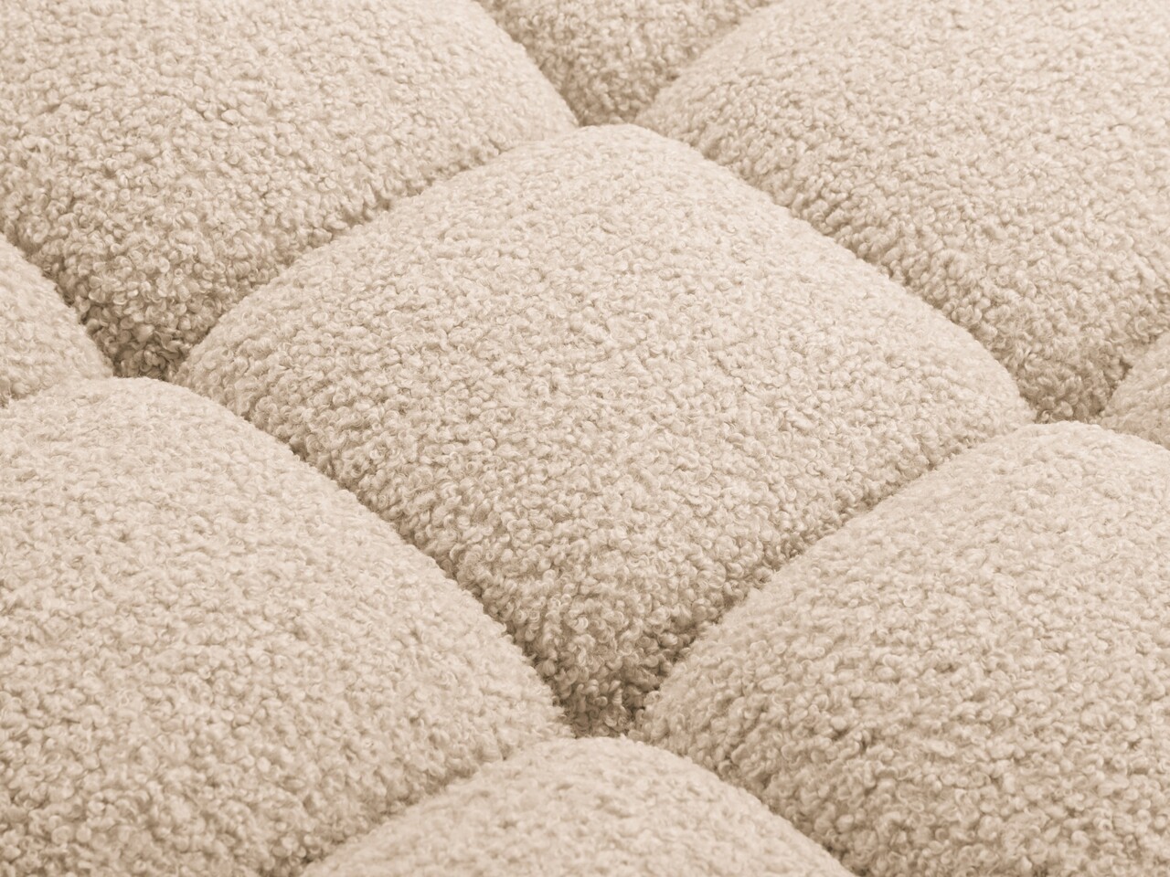 Taburet, Bellis-213, Micadoni Home, 94x94x43 cm, tesatura boucle, bej sand - 2 | YEO