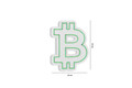 Decoratiune luminoasa LED, Bitcoin, Benzi flexibile de neon, DC 12 V, Verde