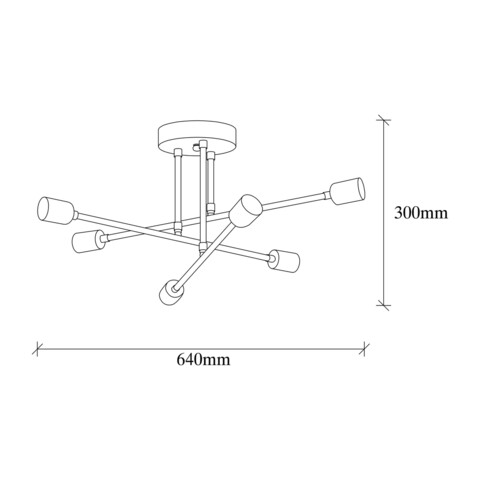 Candelabru, Nitid, Flower - 175, E27, 60 W, metal