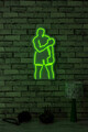 Decoratiune luminoasa LED, Muhammed Ali, Benzi flexibile de neon, DC 12 V, Verde