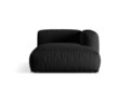 Sezlong modular living dreapta 1 loc, Martina-169, Micadoni Home, 176x123x75 cm, tesatura structurata catifelata, negru