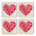 Set suporturi de pahare, Taylor, 366TYR1145, Piatra, 10 x 10 x 1 cm, 4 piese, Multicolor