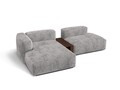 Coltar modular stanga 2 locuri, Martina-212, Micadoni Home, 285x176x75 cm, velur, gri deschis