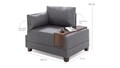 Fotoliu Fly Armchair Left, Balcab Home, 100x80x75 cm, lemn, gri