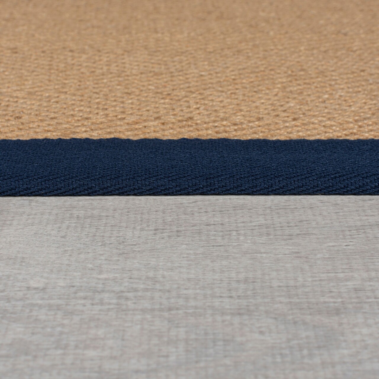 Covor Kira Jute Navy, Flair Rugs, 200x290 cm, iuta/poliester, bleumarin