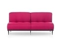 Canapea extensibila Anton Sofabed, Futon, 3 locuri, 190x130 cm, metal, rosu inchis