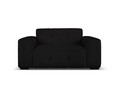 Canapea 2 locuri, Kendal, Micadoni Home, BL, 156x103x79 cm, catifea, negru