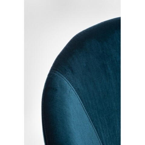 Scaun balansoar, Annika Peacock Blue, Bizzotto, 74x77x74 cm, otel/catifea, albastru