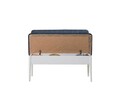 Bancheta cu spatar, Vina 1048-2, Vella, Dark Blue, White, 110x40x85 cm