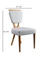 Set masa cu 4 scaune, Vow Chair, Palace Wooden, lemn de carpen/textil, stejar/crem