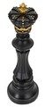 Statueta decorativa / Piesa de sah Rege, Black King, Mauro Ferretti, Ø13 x 40.5 cm, polirasina, negru/auriu