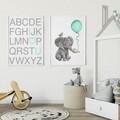 Set 2 tablouri Elefant, Heinner, 35x50 cm, plastic/MDF, multicolor