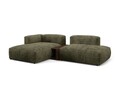 Coltar modular stanga 2 locuri, Martina-212, Micadoni Home, 285x176x75 cm, velur, verde muschi