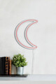 Decoratiune luminoasa LED, Crescent, Benzi flexibile de neon, DC 12 V, Roz