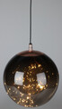 Decoratiune luminoasa suspendabila Ball, Excellent Houseware, IP44, interior / exterior, 125 LED-uri, 25x25 cm, gri fumuriu