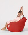 Fotoliu puf pentru copii, Bean Bag, Ferndale, 60x60 cm, poliester impermeabil, rosu