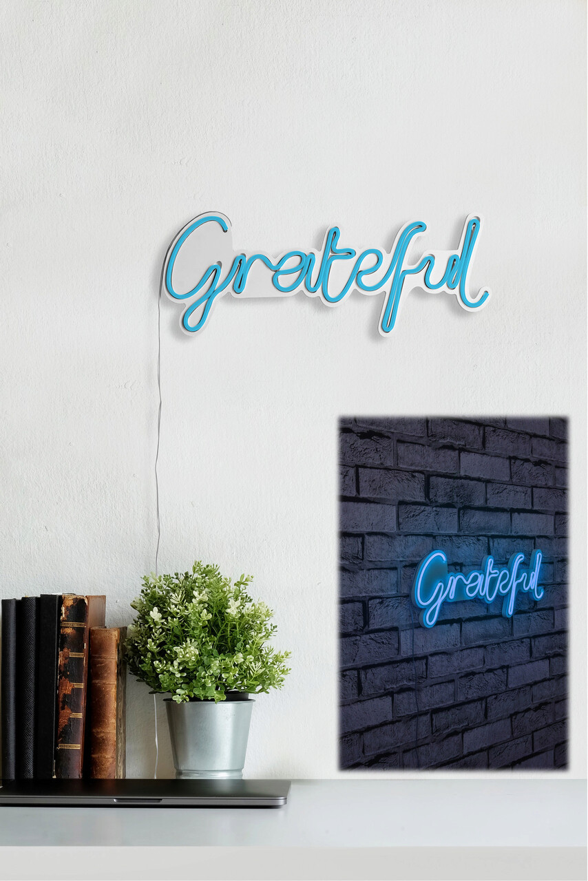 Decoratiune luminoasa LED, Grateful, Benzi flexibile de neon, DC 12 V, Albastru - 1 | YEO