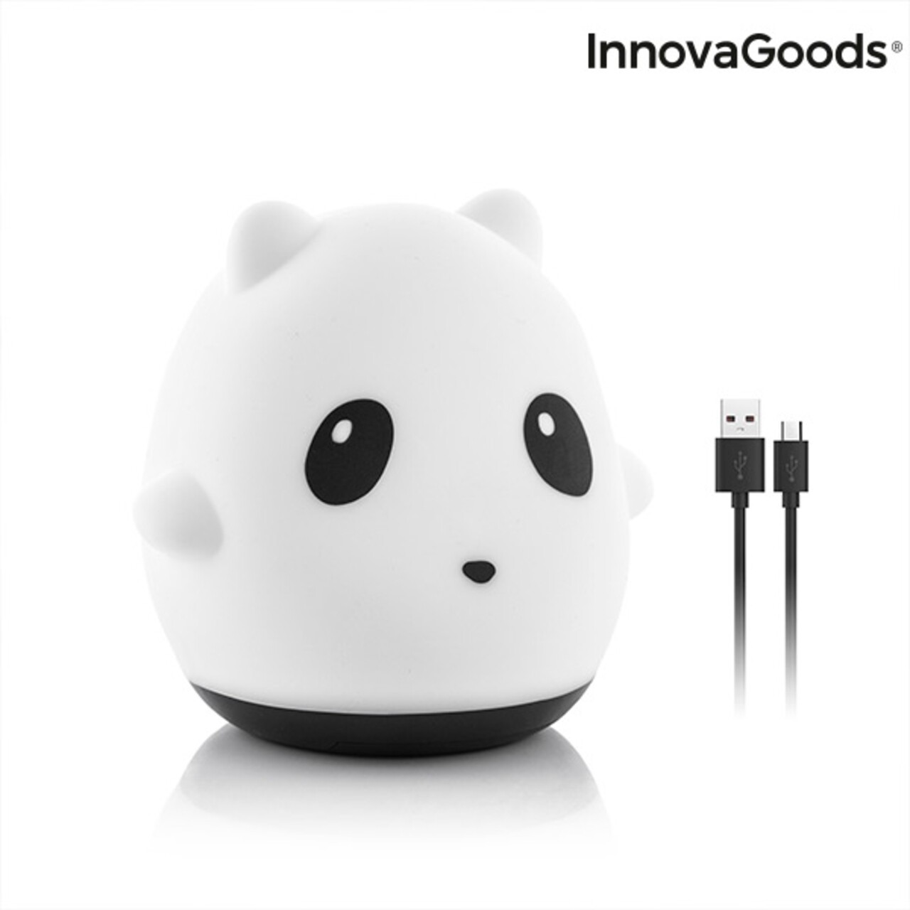 Lampa tactila reincarcabila din silicon Panda LED InnovaGoods, 12x11x11 cm - 1 | YEO