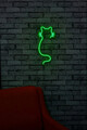 Decoratiune luminoasa LED, Cat, Benzi flexibile de neon, DC 12 V, Verde