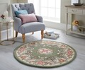 Covor Aubusson Green, Flair Rugs, D120 cm, lana, verde