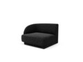 Modul canapea stanga 1 loc, Miley, Micadoni Home, BL, 92x85x74 cm, poliester chenille, negru