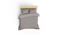 Lenjerie de pat dubla king size, Beverly Hills Polo Club, De Light Grey, 3 piese, bumbac satinat, gri deschis