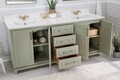 Set mobilier de baie (3 piese), Jussara, Ontario 72, Verde