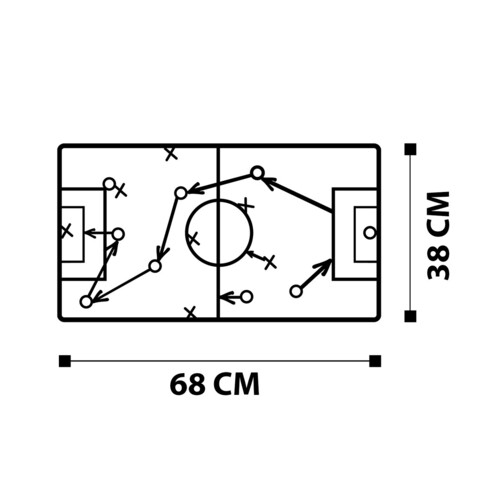 Decoratiune de perete, Taktik, Metal, Cadru: 100% LEMN (grosime: 3 cm), Negru