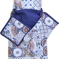 Set 3 piese pentru bucatarie White Blue, InArt, bumbac, multicolor