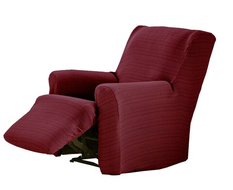 Husa fotoliu cu recliner elastica bi-stretch, Aquiles, rosu granat C/8