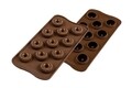 Forma de copt din silicon Crown, Silikomart Easy Choco, 15 forme, Ø3 cm