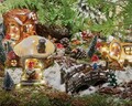 Decoratiune luminoasa Gnome house, Lumineo, 19x14x13 cm, 17 LED-uri, plastic, multicolor