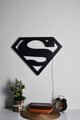 Decoratiune luminoasa LED, Superman, MDF, 60 LED-uri, Rosu